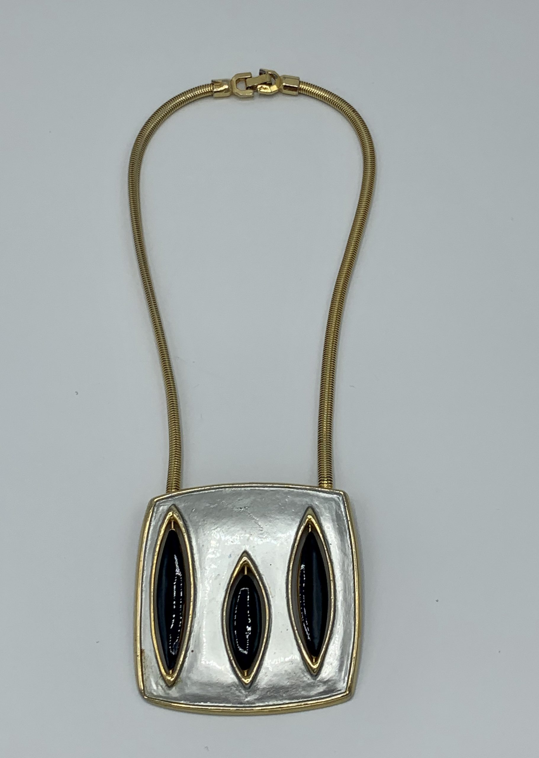 Vintage Pierre Cardin Gold Filled Minimalist Chain Necklace- 1970s  Serpentine Style