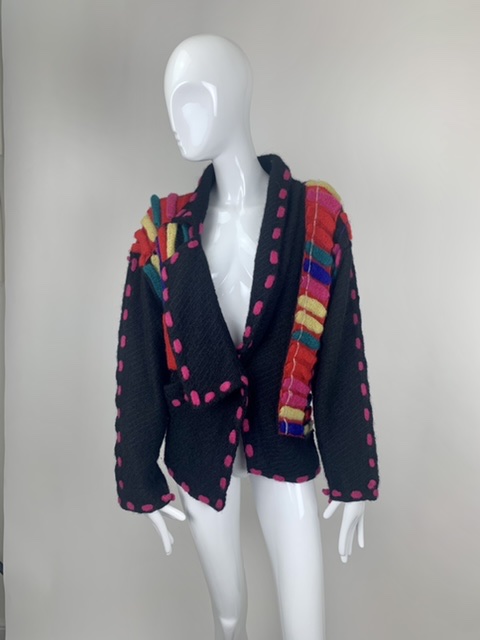 Kansai Yamamoto 80's Multi Coloured Wool Cardigan