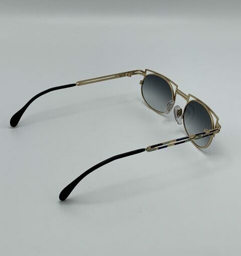Cazal 80's Geometric Blue & Gold Sunglasses - Rellik