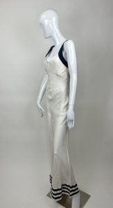 Maria Grachvogel White and Navy Linen Jumpsuit