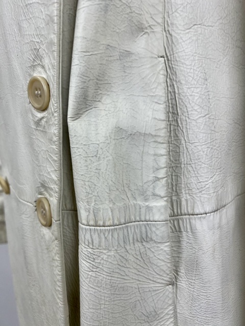 Early Alexander McQueen White Patent Leather Trench Coat - Rellik