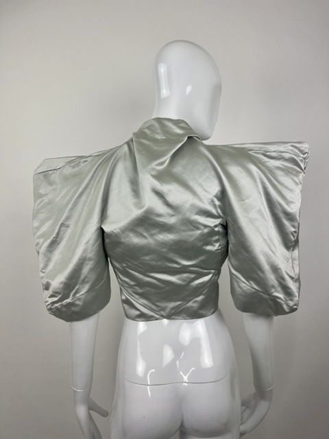 Silver satin hot sale bolero jacket