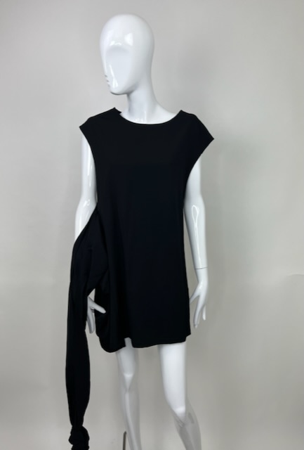 Limi Feu Asymmetric Draped Wool Dress - Rellik