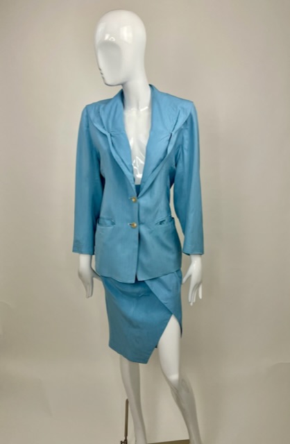 John Galliano 80's Blue Linen Sailor Suit