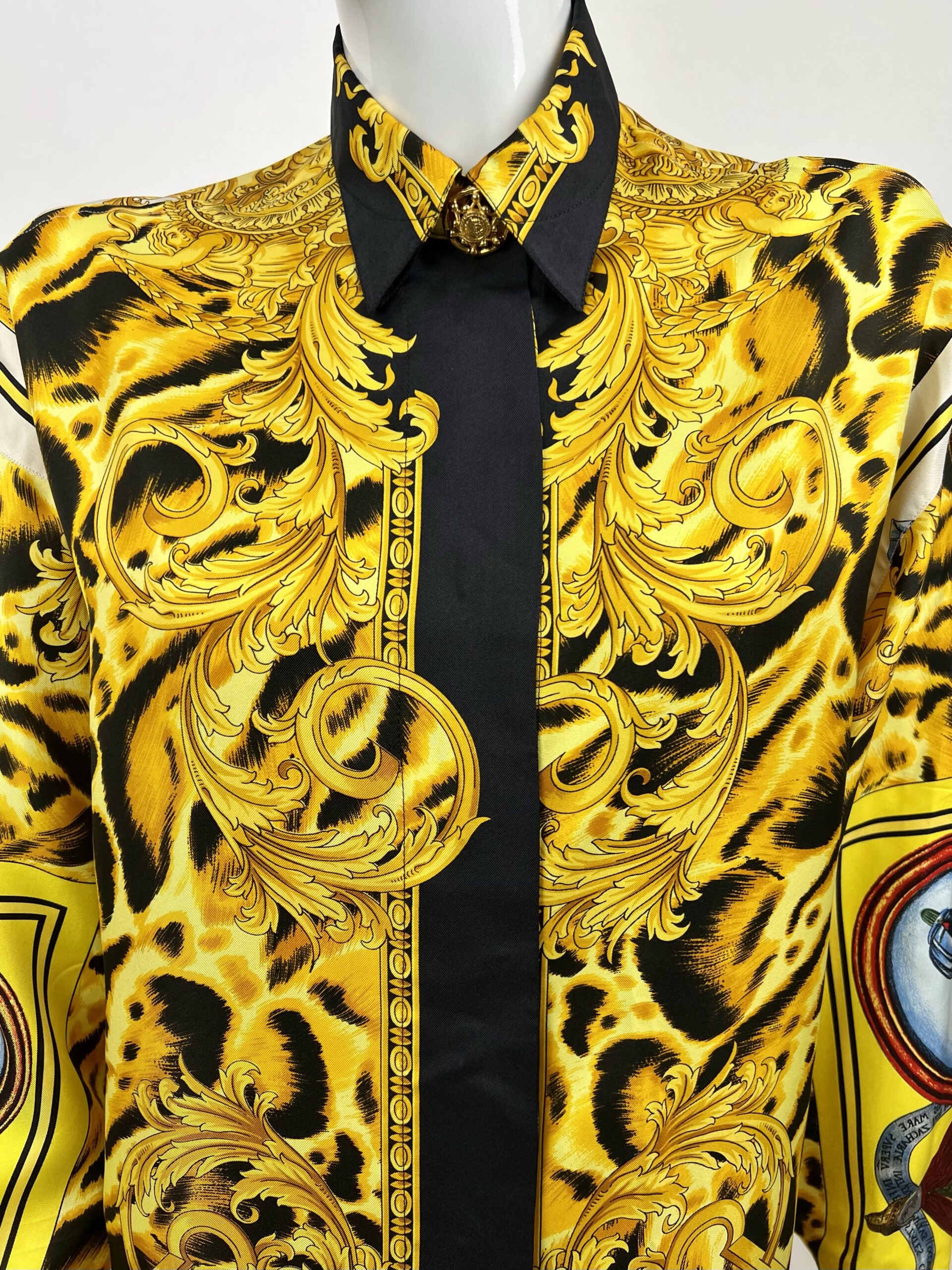 Gianni Versace Silk Baroque Leopard Shirt - Rellik