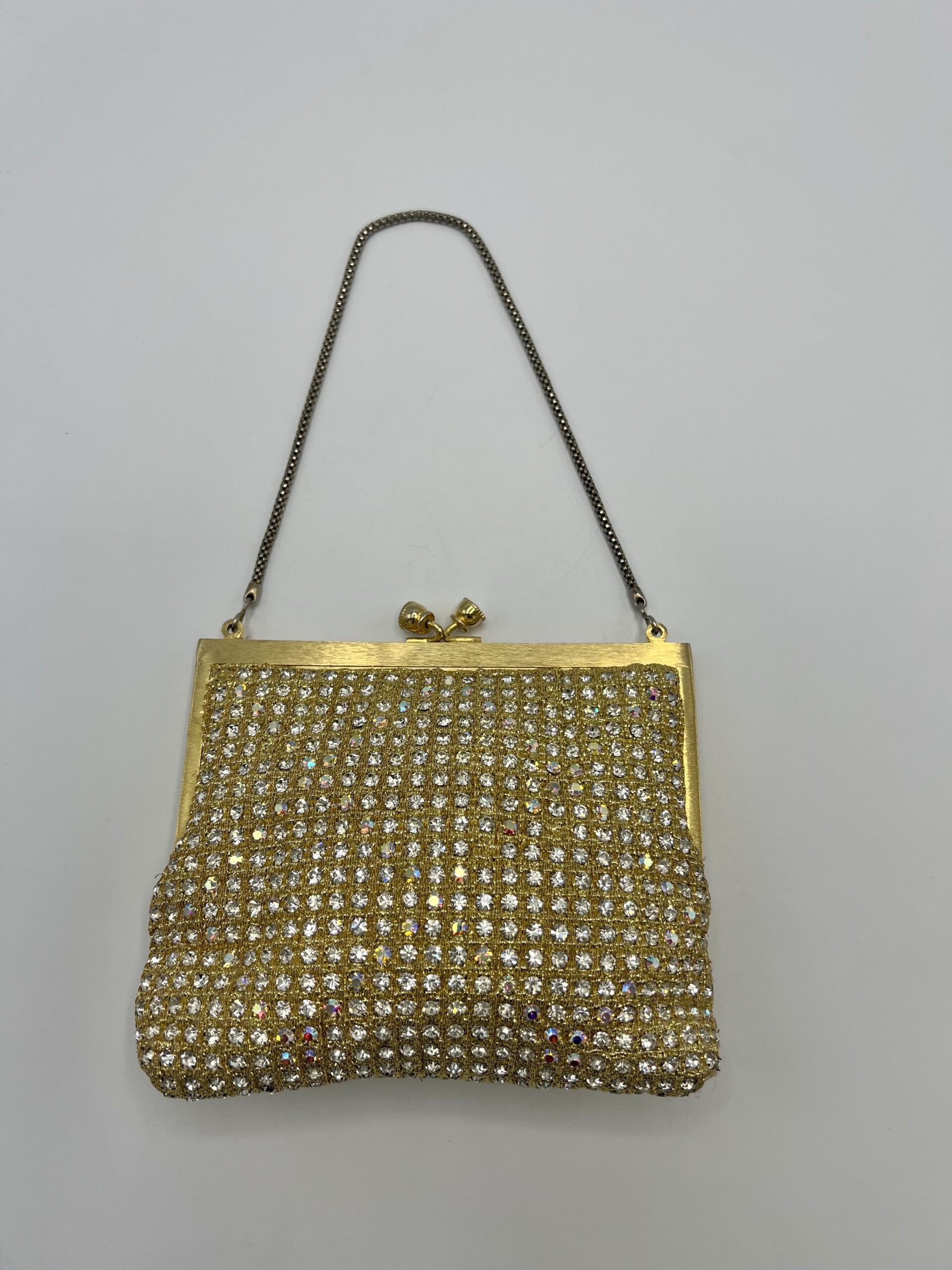 Le Soir 1960s Gold Diamante Evening Bag - Rellik
