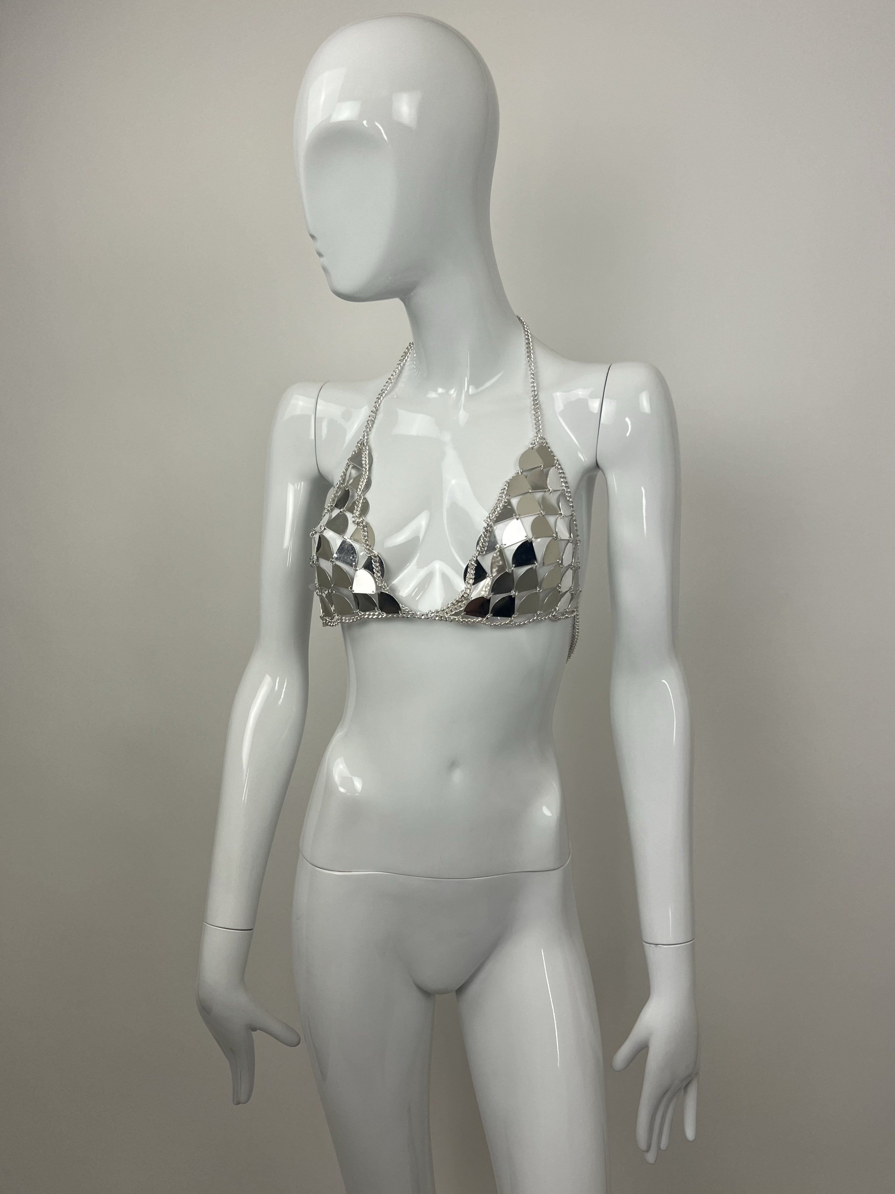 Silver Scale Chainmail Bra - Rellik